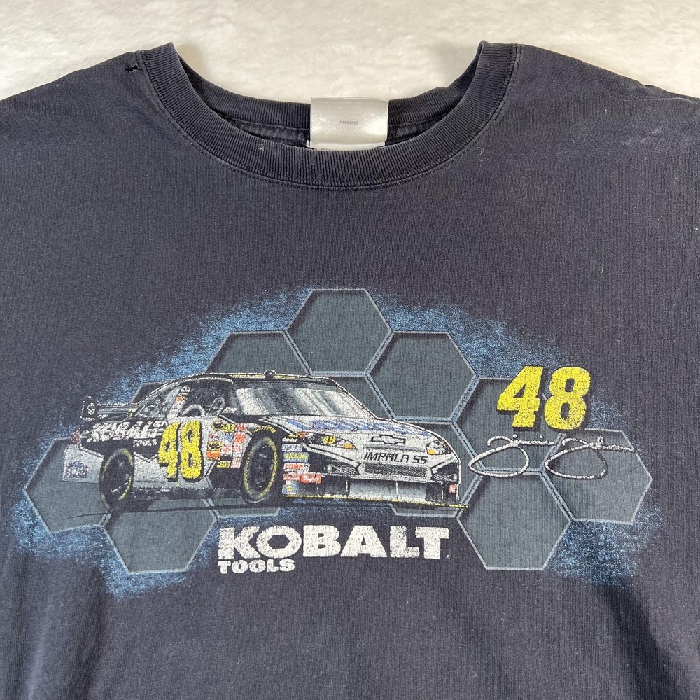 Jimmie Johnson 48 Kobalt Tools Shirt Mens XL‎ Black NASCAR Racing Chase Tee